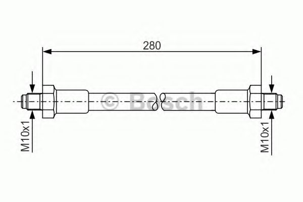 BOSCH 1 987 476 267 Тормозной шланг передняя ось, двусторонне для FORD (Форд) BOSCH 1 987 476 267 Тормозной шланг передняя ось, двусторонне для FORD (Форд)