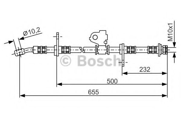 BOSCH 1 987 476 322 Тормозной шланг передний мост справа для HONDA CRX II (Хонда Cрх 2) BOSCH 1 987 476 322 Тормозной шланг передний мост справа для HONDA CRX II (Хонда Cрх 2)