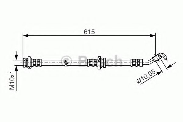 BOSCH 1 987 476 362 Тормозной шланг передний мост справа для NISSAN (Ниссан)