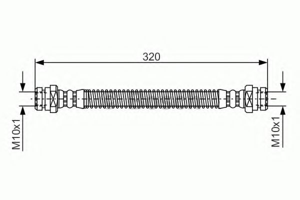BOSCH 1 987 476 501 Тормозной шланг передняя ось, двусторонне для MITSUBISHI GALANT III (Митсубиши/митсубиси Галант 3) BOSCH 1 987 476 501 Тормозной шланг передняя ось, двусторонне для MITSUBISHI GALANT III (Митсубиши/митсубиси Галант 3)