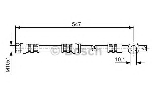BOSCH 1 987 476 542 Тормозной шланг передняя ось, двусторонне для MAZDA 626 II (Мазда 626 2) BOSCH 1 987 476 542 Тормозной шланг передняя ось, двусторонне для MAZDA 626 II (Мазда 626 2)