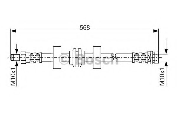 BOSCH 1 987 476 599 Тормозной шланг для FORD MONDEO (Форд Мондэо) BOSCH 1 987 476 599 Тормозной шланг для FORD MONDEO (Форд Мондэо)