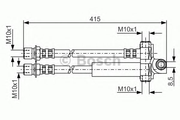 BOSCH 1 987 476 615 Тормозной шланг для FORD TRANSIT (Форд Трансит) BOSCH 1 987 476 615 Тормозной шланг для FORD TRANSIT (Форд Трансит)