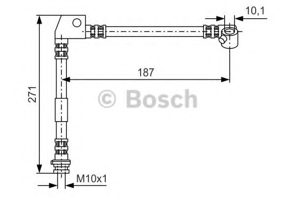 BOSCH 1 987 476 658 Тормозной шланг передний мост справа для NISSAN PRIMERA (Ниссан Примера) BOSCH 1 987 476 658 Тормозной шланг передний мост справа для NISSAN PRIMERA (Ниссан Примера)