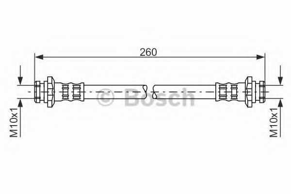BOSCH 1 987 476 662 Тормозной шланг для NISSAN (Ниссан) BOSCH 1 987 476 662 Тормозной шланг для NISSAN (Ниссан)