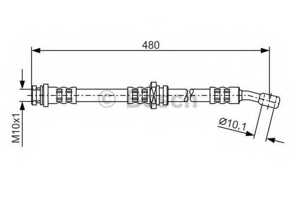 BOSCH 1 987 476 787 Тормозной шланг передняя ось, двусторонне для SUZUKI (Сузуки) BOSCH 1 987 476 787 Тормозной шланг передняя ось, двусторонне для SUZUKI (Сузуки)
