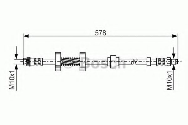 BOSCH 1 987 476 796 Тормозной шланг передняя ось, двусторонне для CITROËN XM (CитроËн Хм) BOSCH 1 987 476 796 Тормозной шланг передняя ось, двусторонне для CITROËN XM (CитроËн Хм)