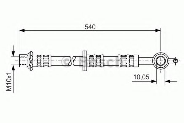 BOSCH 1 987 476 837 Тормозной шланг для TOYOTA YARIS VERSO (Тойота/тоета Ярис версо) BOSCH 1 987 476 837 Тормозной шланг для TOYOTA YARIS VERSO (Тойота/тоета Ярис версо)