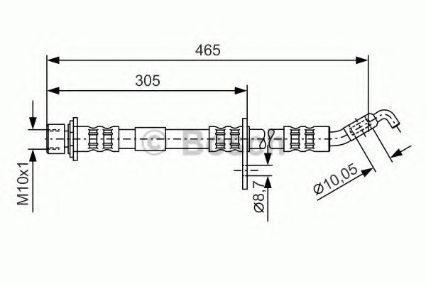 BOSCH 1 987 476 872 Тормозной шланг передняя ось, двусторонне для DAIHATSU STORIA (Дайхатсу Сториа) BOSCH 1 987 476 872 Тормозной шланг передняя ось, двусторонне для DAIHATSU STORIA (Дайхатсу Сториа)
