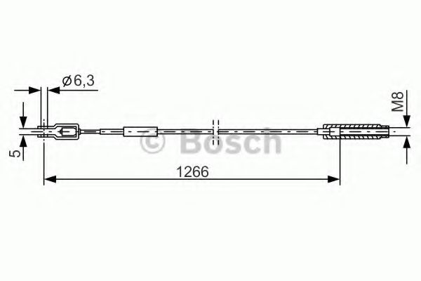 BOSCH 1 987 477 015 Трос, стояночная тормозная система спереди для FORD FIESTA (Форд Фиэста) BOSCH 1 987 477 015 Трос, стояночная тормозная система спереди для FORD FIESTA (Форд Фиэста)