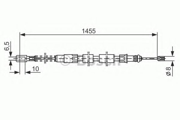 BOSCH 1 987 477 040 Трос, стояночная тормозная система справа для VOLKSWAGEN T3 CARAVELLE (Фольксваген Т3 cараvэллэ) BOSCH 1 987 477 040 Трос, стояночная тормозная система справа для VOLKSWAGEN T3 CARAVELLE (Фольксваген Т3 cараvэллэ)