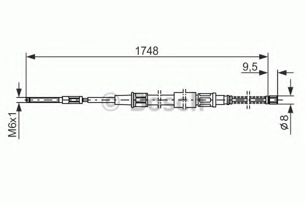 BOSCH 1 987 477 046 Трос, стояночная тормозная система посередине для VOLKSWAGEN JETTA II (Фольксваген Жэтта 2) BOSCH 1 987 477 046 Трос, стояночная тормозная система посередине для VOLKSWAGEN JETTA II (Фольксваген Жэтта 2)