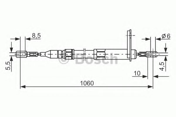 BOSCH 1 987 477 047 Трос, стояночная тормозная система справа для MERCEDES-BENZ E-CLASS (Мэрcэдэс-бэнз Е класс) BOSCH 1 987 477 047 Трос, стояночная тормозная система справа для MERCEDES-BENZ E-CLASS (Мэрcэдэс-бэнз Е класс)