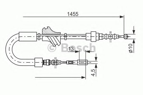 BOSCH 1 987 477 062 Трос, стояночная тормозная система посередине для AUDI 100 (Ауди 100) BOSCH 1 987 477 062 Трос, стояночная тормозная система посередине для AUDI 100 (Ауди 100)