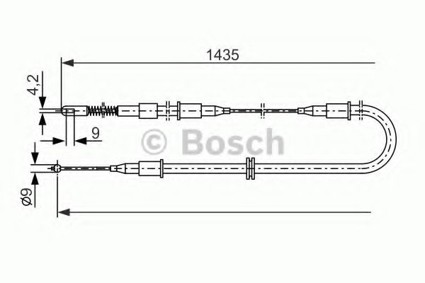 BOSCH 1 987 477 132 Трос, стояночная тормозная система для OPEL CORSA A (Опель Cорса а) BOSCH 1 987 477 132 Трос, стояночная тормозная система для OPEL CORSA A (Опель Cорса а)