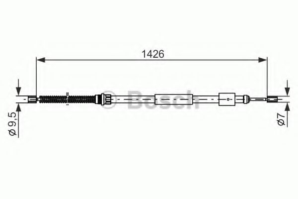 BOSCH 1 987 477 146 Трос, стояночная тормозная система слева для PEUGEOT 309 II (Пежо 309 2) BOSCH 1 987 477 146 Трос, стояночная тормозная система слева для PEUGEOT 309 II (Пежо 309 2)