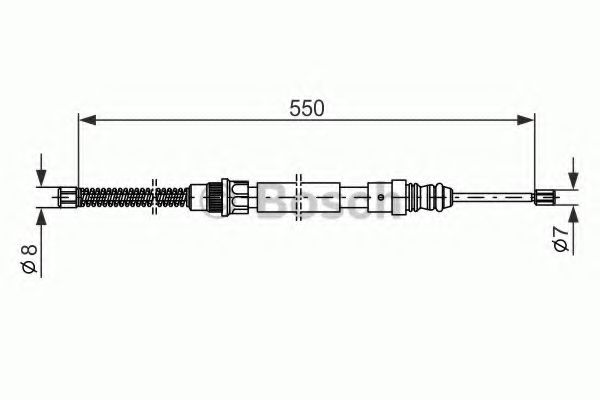 BOSCH 1 987 477 147 Трос, стояночная тормозная система справа для PEUGEOT 405 II (Пежо 405 2) BOSCH 1 987 477 147 Трос, стояночная тормозная система справа для PEUGEOT 405 II (Пежо 405 2)