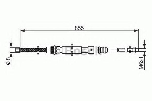 BOSCH 1 987 477 148 Трос, стояночная тормозная система для PEUGEOT 405 II (Пежо 405 2) BOSCH 1 987 477 148 Трос, стояночная тормозная система для PEUGEOT 405 II (Пежо 405 2)