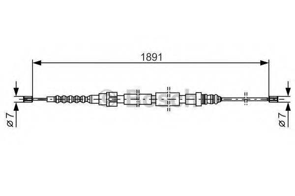 BOSCH 1 987 477 154 Трос, стояночная тормозная система справа для RENAULT ESPACE II (Рено Эспейс 2) BOSCH 1 987 477 154 Трос, стояночная тормозная система справа для RENAULT ESPACE II (Рено Эспейс 2)