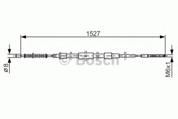 BOSCH 1 987 477 164 Трос, стояночная тормозная система посередине для VOLKSWAGEN JETTA II (Фольксваген Жэтта 2) BOSCH 1 987 477 164 Трос, стояночная тормозная система посередине для VOLKSWAGEN JETTA II (Фольксваген Жэтта 2)