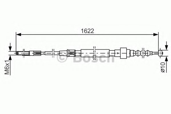BOSCH 1 987 477 167 Трос, стояночная тормозная система для VOLKSWAGEN JETTA II (Фольксваген Жэтта 2) BOSCH 1 987 477 167 Трос, стояночная тормозная система для VOLKSWAGEN JETTA II (Фольксваген Жэтта 2)