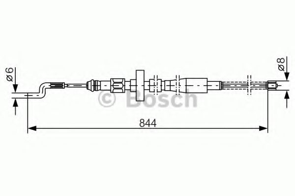 BOSCH 1 987 477 171 Трос, стояночная тормозная система справа для VOLKSWAGEN T4 MULTIVAN (Фольксваген Т4 мултиvан) BOSCH 1 987 477 171 Трос, стояночная тормозная система справа для VOLKSWAGEN T4 MULTIVAN (Фольксваген Т4 мултиvан)