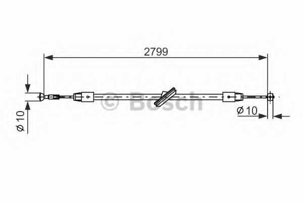 BOSCH 1 987 477 197 Трос, стояночная тормозная система спереди для MERCEDESBENZ (Мерседес бенц) BOSCH 1 987 477 197 Трос, стояночная тормозная система спереди для MERCEDESBENZ (Мерседес бенц)
