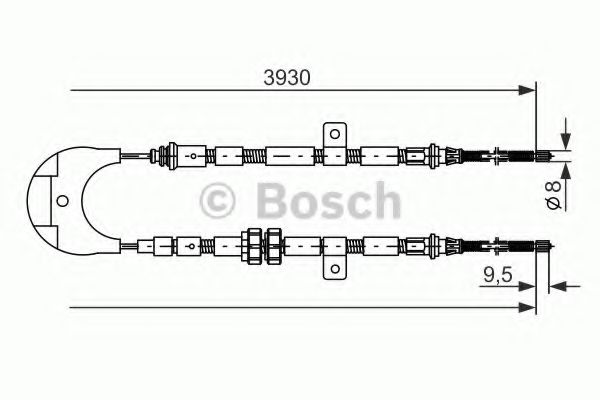 BOSCH 1 987 477 233 Трос, стояночная тормозная система сзади для FORD FIESTA (Форд Фиэста) BOSCH 1 987 477 233 Трос, стояночная тормозная система сзади для FORD FIESTA (Форд Фиэста)