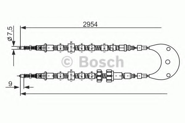 BOSCH 1 987 477 236 Трос, стояночная тормозная система для FORD ORION II (Форд Орион 2) BOSCH 1 987 477 236 Трос, стояночная тормозная система для FORD ORION II (Форд Орион 2)