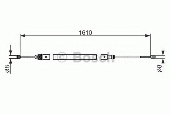 BOSCH 1 987 477 238 Трос, стояночная тормозная система справа для CITROËN C2 (CитроËн C2) BOSCH 1 987 477 238 Трос, стояночная тормозная система справа для CITROËN C2 (CитроËн C2)
