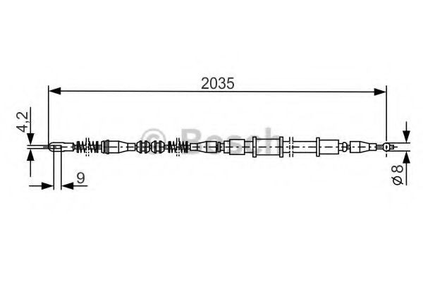 BOSCH 1 987 477 243 Трос, стояночная тормозная система для OPEL ASCONA C (Опель Асcона c) BOSCH 1 987 477 243 Трос, стояночная тормозная система для OPEL ASCONA C (Опель Асcона c)