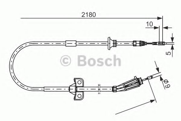 BOSCH 1 987 477 248 Трос, стояночная тормозная система справа для VOLVO (Вольво) BOSCH 1 987 477 248 Трос, стояночная тормозная система справа для VOLVO (Вольво)
