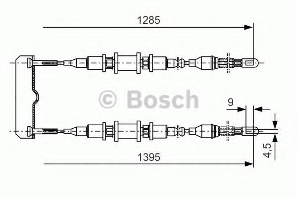 BOSCH 1 987 477 253 Трос, стояночная тормозная система справа для OPEL (Опель) BOSCH 1 987 477 253 Трос, стояночная тормозная система справа для OPEL (Опель)