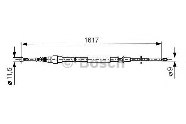 BOSCH 1 987 477 255 Трос, стояночная тормозная система справа для AUDI TT (Ауди Тт) BOSCH 1 987 477 255 Трос, стояночная тормозная система справа для AUDI TT (Ауди Тт)