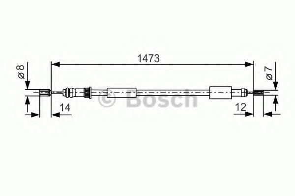 BOSCH 1 987 477 270 Трос, стояночная тормозная система слева для PEUGEOT 309 II (Пежо 309 2) BOSCH 1 987 477 270 Трос, стояночная тормозная система слева для PEUGEOT 309 II (Пежо 309 2)