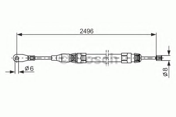 BOSCH 1 987 477 306 Трос, стояночная тормозная система для MERCEDES-BENZ E-CLASS (Мэрcэдэс-бэнз Е класс) BOSCH 1 987 477 306 Трос, стояночная тормозная система для MERCEDES-BENZ E-CLASS (Мэрcэдэс-бэнз Е класс)
