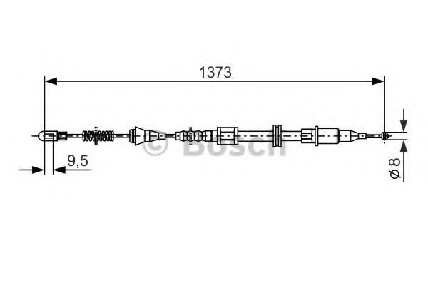 BOSCH 1 987 477 309 Трос, стояночная тормозная система слева для OPEL CORSA B (Опель Корса б) BOSCH 1 987 477 309 Трос, стояночная тормозная система слева для OPEL CORSA B (Опель Корса б)