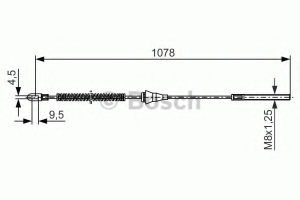 BOSCH 1 987 477 310 Трос, стояночная тормозная система для OPEL CORSA B (Опель Корса б) BOSCH 1 987 477 310 Трос, стояночная тормозная система для OPEL CORSA B (Опель Корса б)