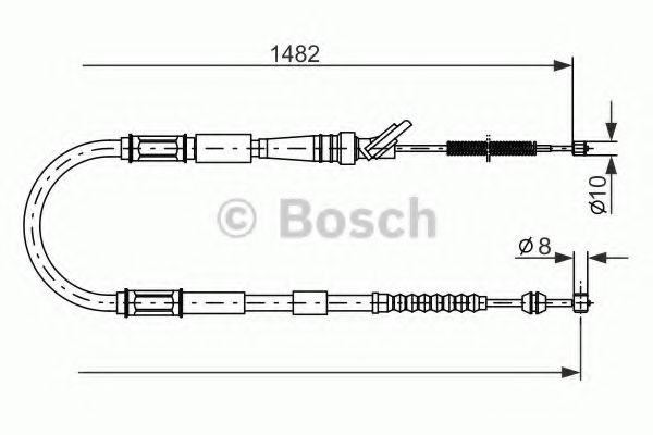 BOSCH 1 987 477 319 Трос, стояночная тормозная система справа для TOYOTA COROLLA FX (Тойота/тоета Cоролла инфинити фх) BOSCH 1 987 477 319 Трос, стояночная тормозная система справа для TOYOTA COROLLA FX (Тойота/тоета Cоролла инфинити фх)