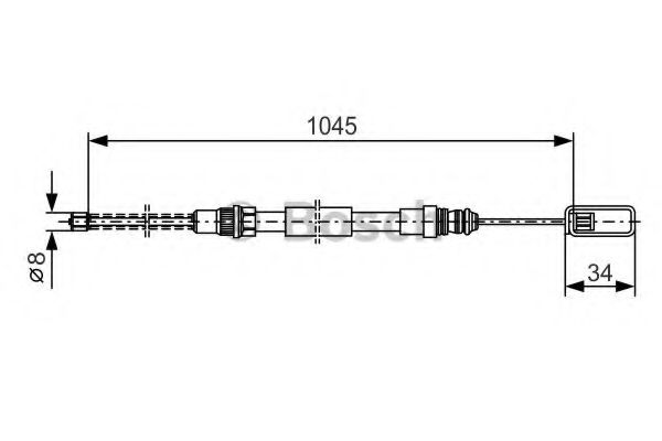 BOSCH 1 987 477 334 Трос, стояночная тормозная система справа для RENAULT ESPACE I (Рено Эспаcэ и) BOSCH 1 987 477 334 Трос, стояночная тормозная система справа для RENAULT ESPACE I (Рено Эспаcэ и)