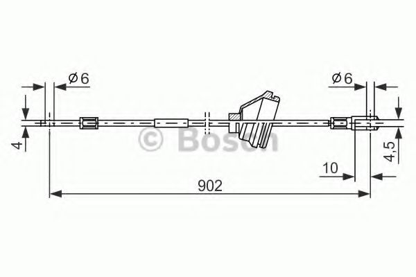 BOSCH 1 987 477 349 Трос, стояночная тормозная система справа для VOLVO (Вольво) BOSCH 1 987 477 349 Трос, стояночная тормозная система справа для VOLVO (Вольво)