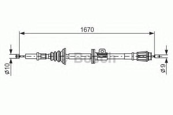 BOSCH 1 987 477 357 Трос, стояночная тормозная система справа для VOLVO (Вольво) BOSCH 1 987 477 357 Трос, стояночная тормозная система справа для VOLVO (Вольво)