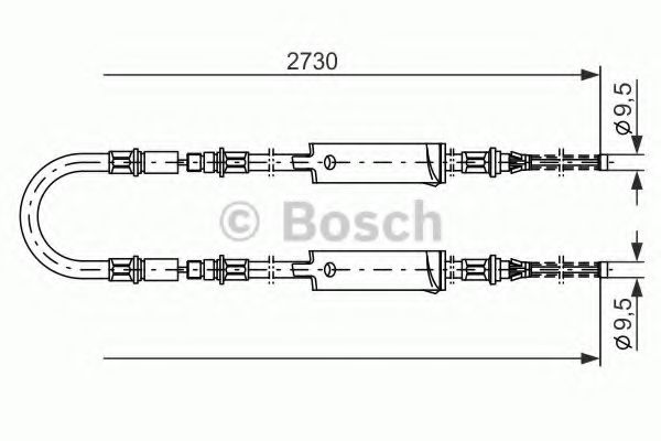 BOSCH 1 987 477 370 Трос, стояночная тормозная система для FORD TRANSIT (Форд Трансит) BOSCH 1 987 477 370 Трос, стояночная тормозная система для FORD TRANSIT (Форд Трансит)