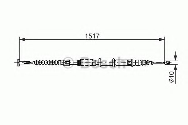 BOSCH 1 987 477 382 Трос, стояночная тормозная система справа для FIAT TEMPRA (Фиат Тэмпра) BOSCH 1 987 477 382 Трос, стояночная тормозная система справа для FIAT TEMPRA (Фиат Тэмпра)