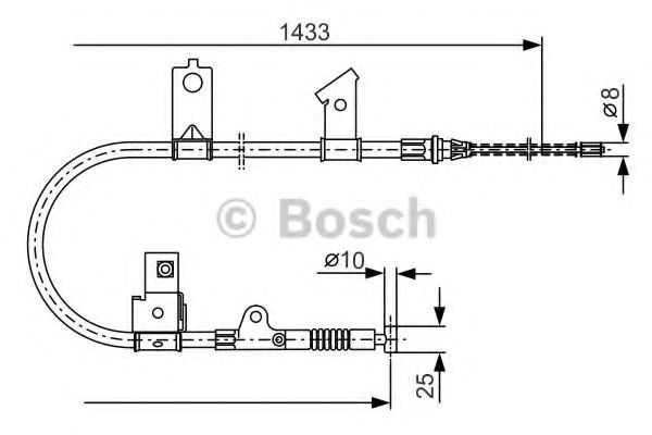 BOSCH 1 987 477 394 Трос, стояночная тормозная система справа для NISSAN MARCH II (Ниссан Марч 2) BOSCH 1 987 477 394 Трос, стояночная тормозная система справа для NISSAN MARCH II (Ниссан Марч 2)