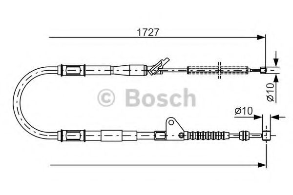BOSCH 1 987 477 410 Трос, стояночная тормозная система справа для TOYOTA CARINA E (Тойота/тоета Карина е) BOSCH 1 987 477 410 Трос, стояночная тормозная система справа для TOYOTA CARINA E (Тойота/тоета Карина е)