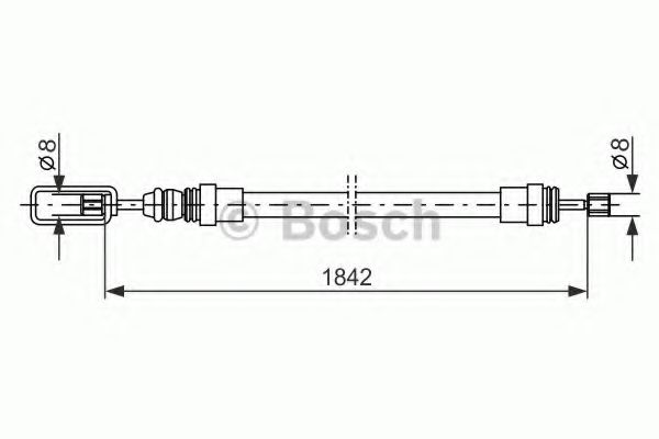 BOSCH 1 987 477 422 Трос, стояночная тормозная система для PEUGEOT 405 II (Пежо 405 2) BOSCH 1 987 477 422 Трос, стояночная тормозная система для PEUGEOT 405 II (Пежо 405 2)