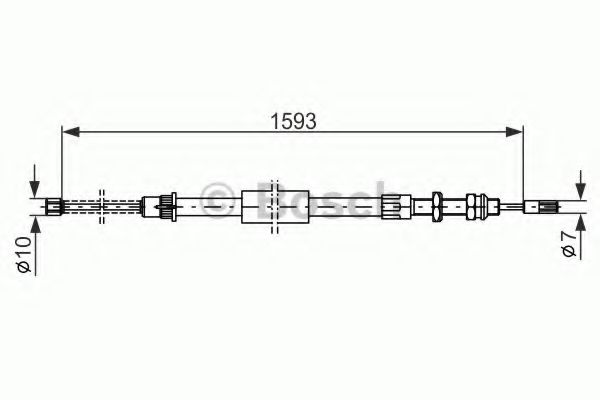 BOSCH 1 987 477 450 Трос, стояночная тормозная система посередине для PEUGEOT (Пежо) BOSCH 1 987 477 450 Трос, стояночная тормозная система посередине для PEUGEOT (Пежо)