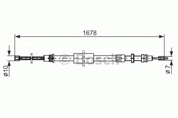 BOSCH 1 987 477 451 Трос, стояночная тормозная система универсал для PEUGEOT 305 II (Пежо 305 2) BOSCH 1 987 477 451 Трос, стояночная тормозная система универсал для PEUGEOT 305 II (Пежо 305 2)