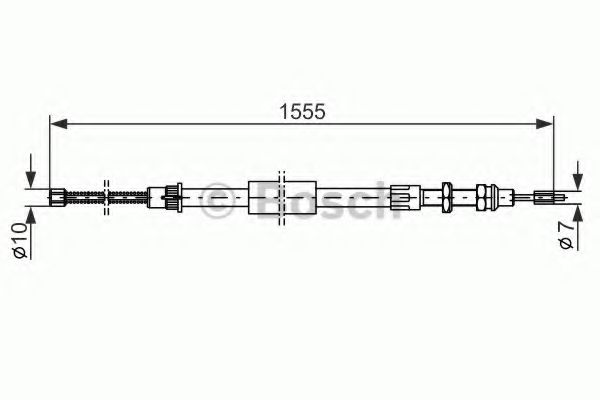 BOSCH 1 987 477 452 Трос, стояночная тормозная система справа для PEUGEOT 305 II (Пежо 305 2) BOSCH 1 987 477 452 Трос, стояночная тормозная система справа для PEUGEOT 305 II (Пежо 305 2)